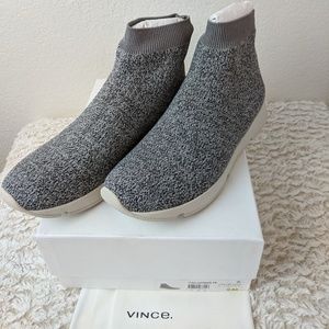 Vince Tyra Gray Sock Shoes - Brand New
